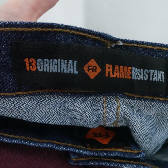 Wrangler FR Jeans Mens 38x30 Blue Flame Resistant Workwear 13MWZ HRC2 2112 Denim - Picture 3 of 15